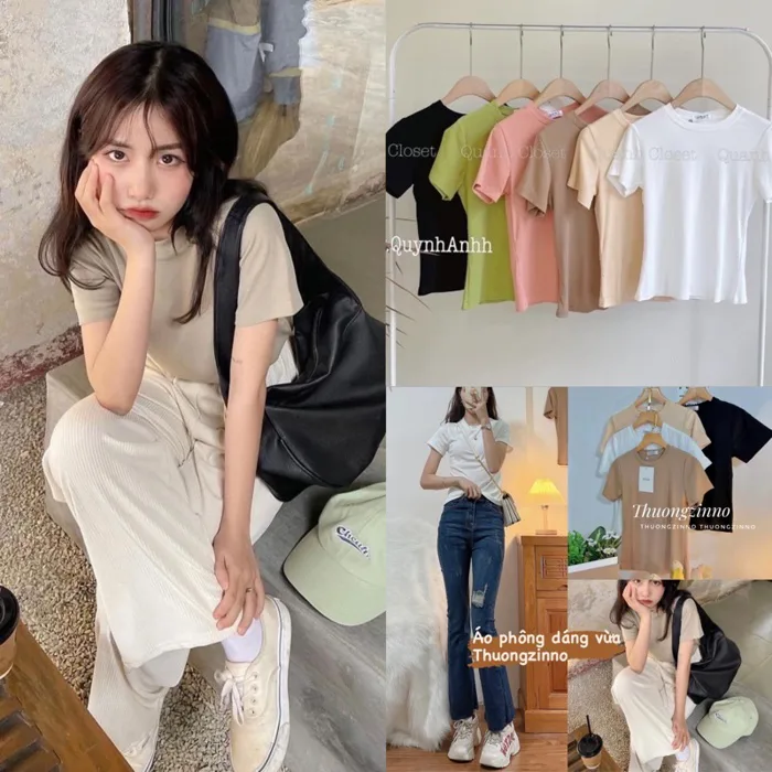 Ảnh thật/Video]Áo croptop dáng vừa tông màu xinh xắn | Shopee Việt Nam