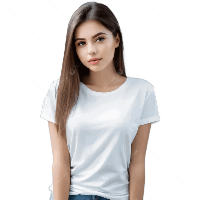 Hình ảnh Cô Gái Xinh đẹp Mặc áo Phông Trắng Cho Mẫu áo Phông PNG , Cô Gái Xinh đẹp, áo Thun Trắng, Mẫu áo Thun PNG trong suốt và Vector để