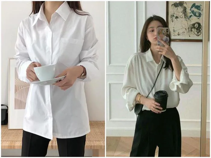 10 Cách phối đồ với áo sơ mi trắng nữ đi học thời trang