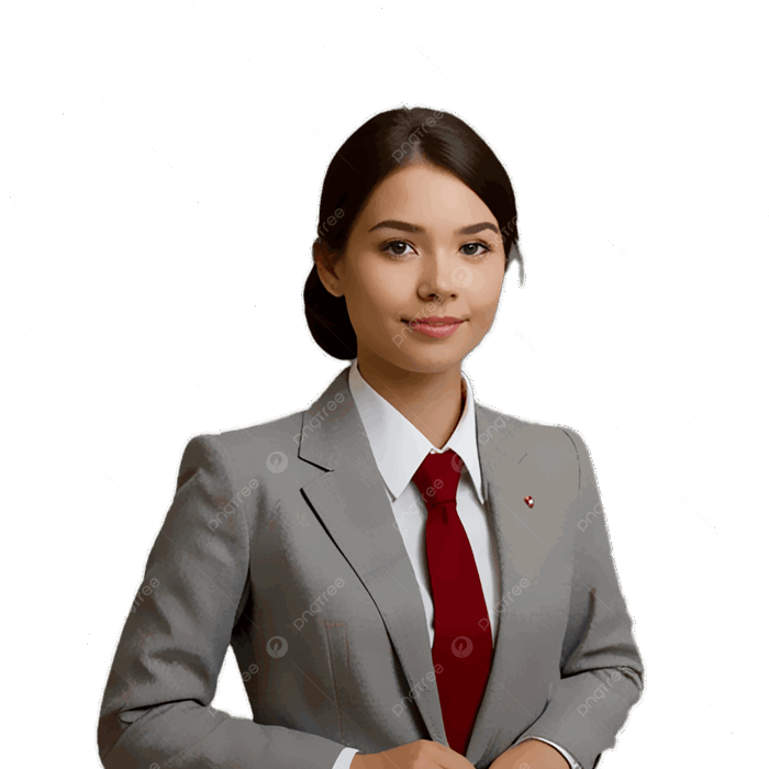 Hình ảnh Cô Gái Xinh đẹp Mỉm Cười Mặc Váy Công Sở Trang Trọng Với áo Sơ Mi Trắng Và Thiết Kế Thời Trang Cà Vạt đỏ PNG , Cô Gái Xinh