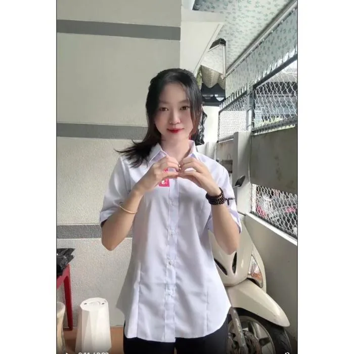 Áo Sơ Mi Nữ Học Sinh Trắng Xanh Cấp 1 2 3 Đồng Phục Học Sinh Cho Bạn Gái, Đồ Đi Học Dễ Thương