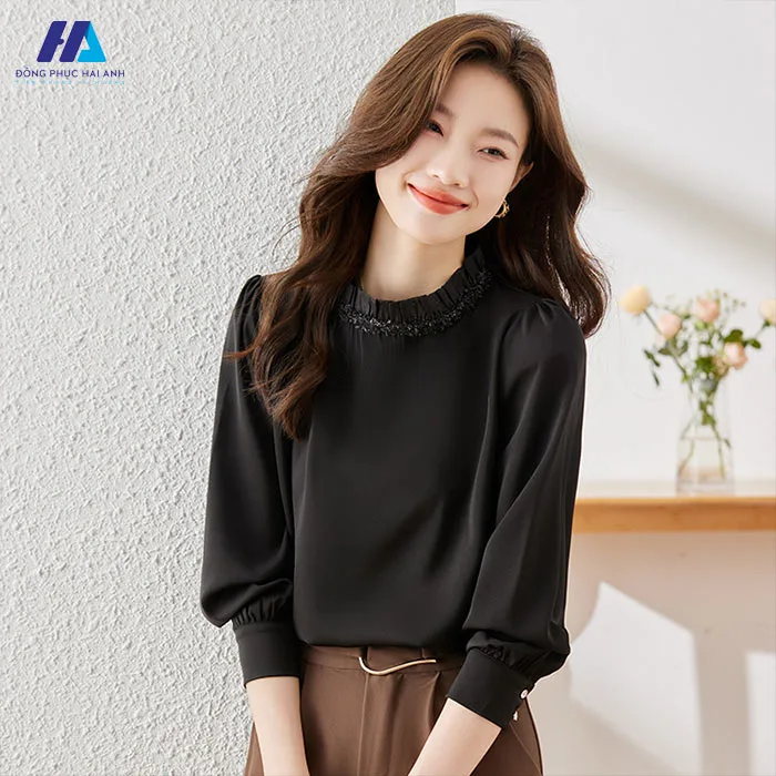 99+ Mẫu Áo Sơ Mi Nữ Cổ Tròn Cách Điệu Đẹp, Thời Trang