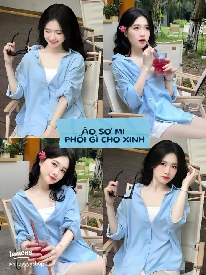 Cách phối áo sơ mi hồng nữ sao cho xinh và tôn dáng