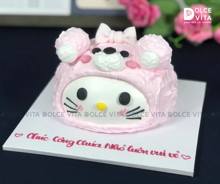 Bánh kem tạo hình Mèo Kitty cho bé gái | Dolce Vita Bakery Q7