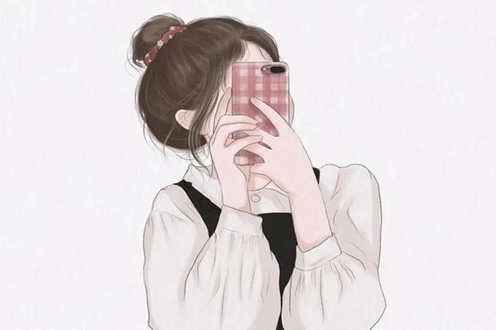 Những bộ ảnh anime che mặt bằng điện thoại đáng yêu mà bạn không nên bỏ