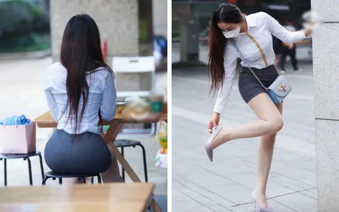 Phát hiện nhiều người đẹp công sở mặc đồ đi làm, o ép đường cong đến ngượng