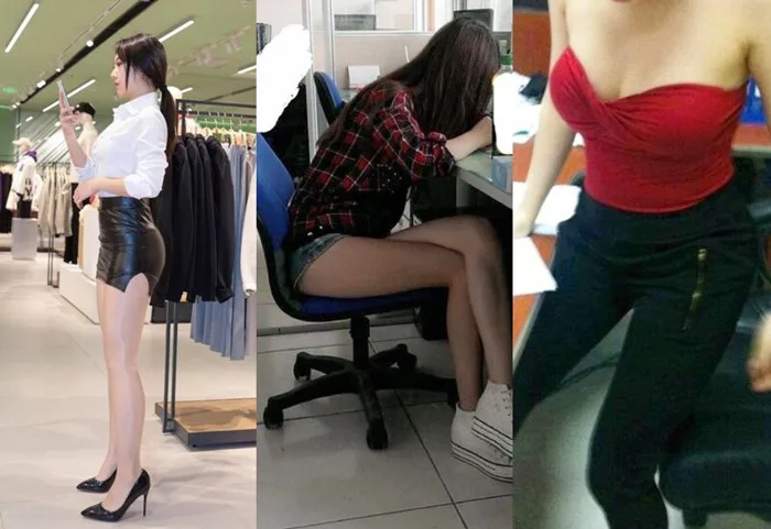 Gái xinh công sở trên bó chặt vòng 1, dưới váy ngắn cũn hớ hênh cực táo bạo khiến đồng nghiệp tức mắt cau mày