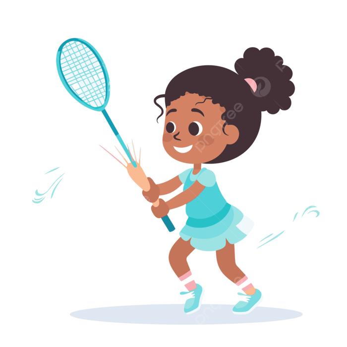 Hình ảnh Clipart Cầu Lông Cầu Lông Cô Gái Trẻ Hoạt Hình Vector PNG , Clip Nghệ Thuật Hoạt Hình, Clipart Cầu Lông, Clipart Cô Gái PNG và Vector với nền trong
