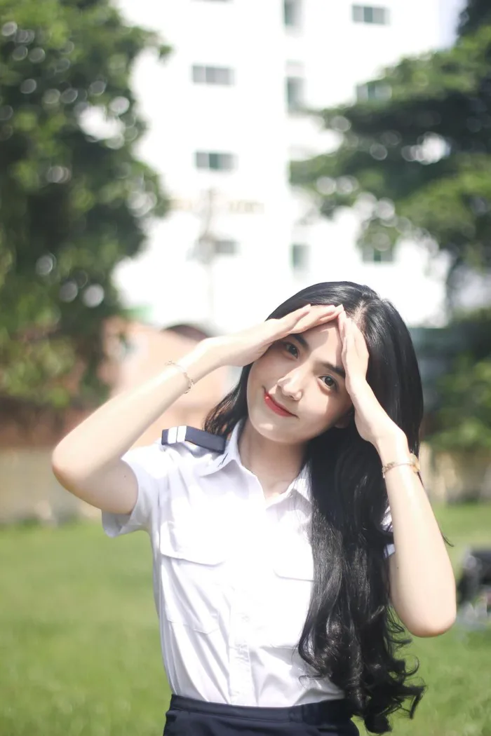Nữ sinh Học viện Hàng không đẹp 