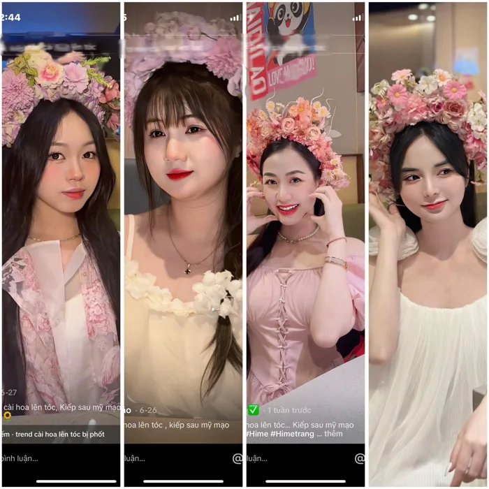 Cộng đồng dân cư mạng 'phát cuồng' với trào lưu 'kiếp này cài hoa lên tóc,  kiếp sau mỹ mạo như hoa'