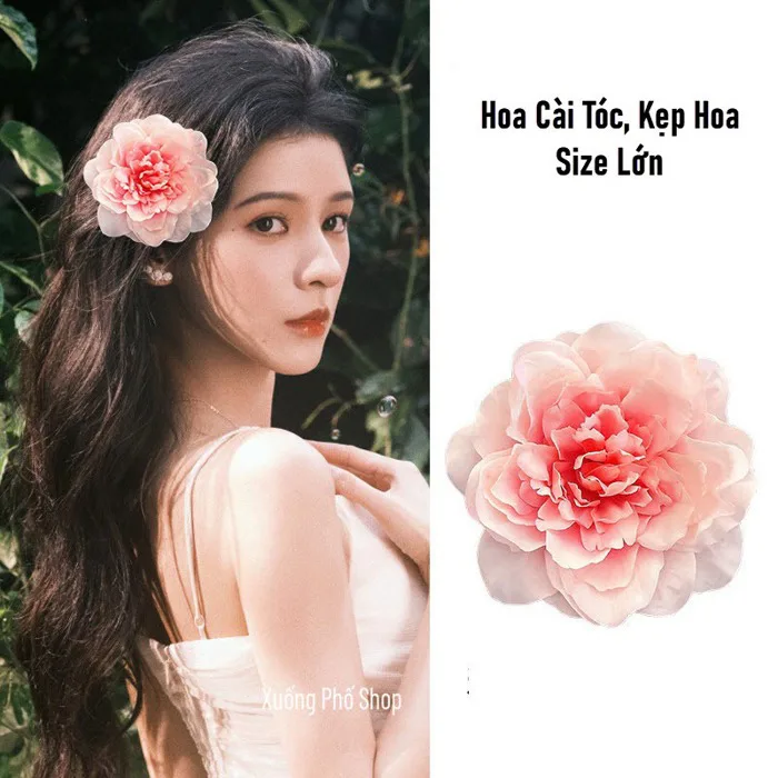 [Nhiều Màu] Hoa Cài Tóc, Kẹp Hoa Mẫu Đơn Size Lớn Xinh, Phụ Kiện Chụp Ảnh-  Hóa Trang Trending