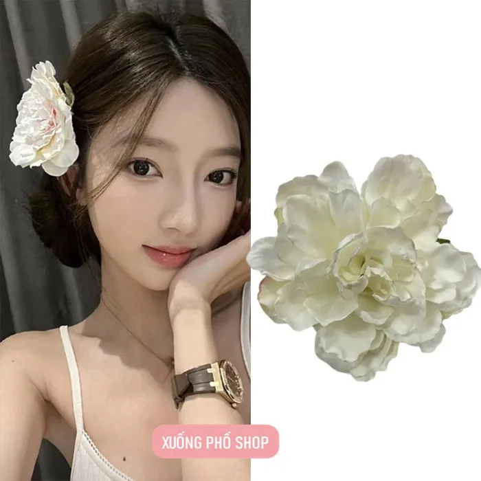 [Nhiều Màu] Hoa Cài Tóc, Kẹp Hoa Mẫu Đơn Size Lớn Xinh, Phụ Kiện Chụp Ảnh-  Hóa Trang Trending