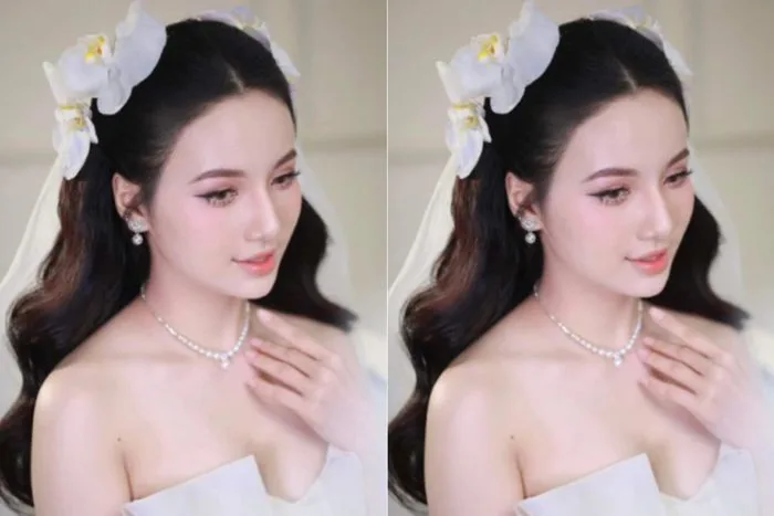 15+ Mẫu hoa tươi cài tóc cô dâu đẹp tinh tế & sang trọng
