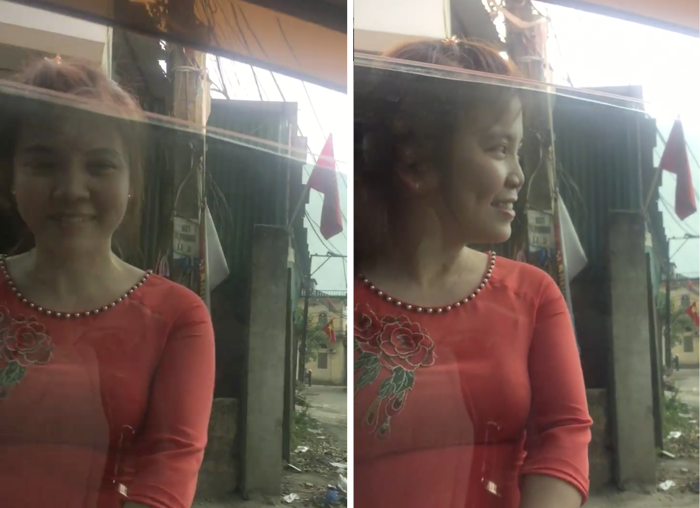Clip: Cô gái xinh xắn hồn nhiên tạo dáng bên xế hộp mà không hay biết có  anh tài xế ngồi trong