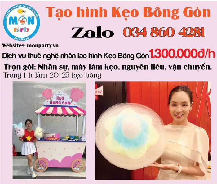 Kẹo Bông Gòn Nghệ Thuật Là Gì? Các Mẫu Tạo Hình Đẹp Cho Bé - MonParty - Tổ  Chức Sinh Nhật-Sự Kiện Thiếu Nhi