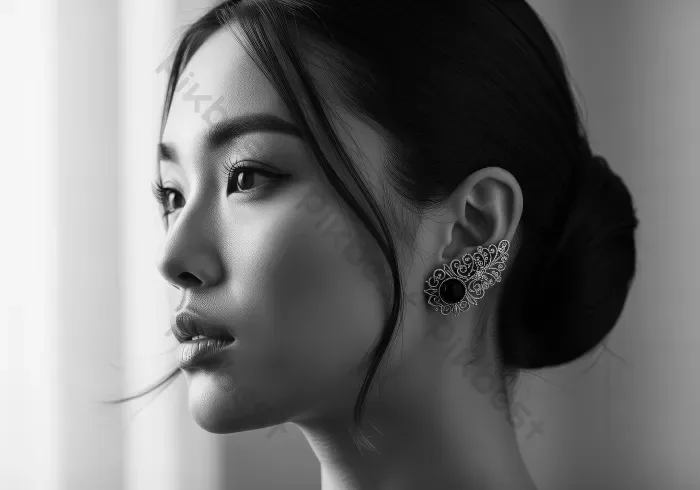 Tải miễn phí Người Phụ Nữ Châu Á Thanh Lịch Với Trang điểm Lấp Lánh Và Bông  Tai Trang Trí Công Phu Nhiếp Ảnh | JPEG chuyên nghiệp - Pikbest