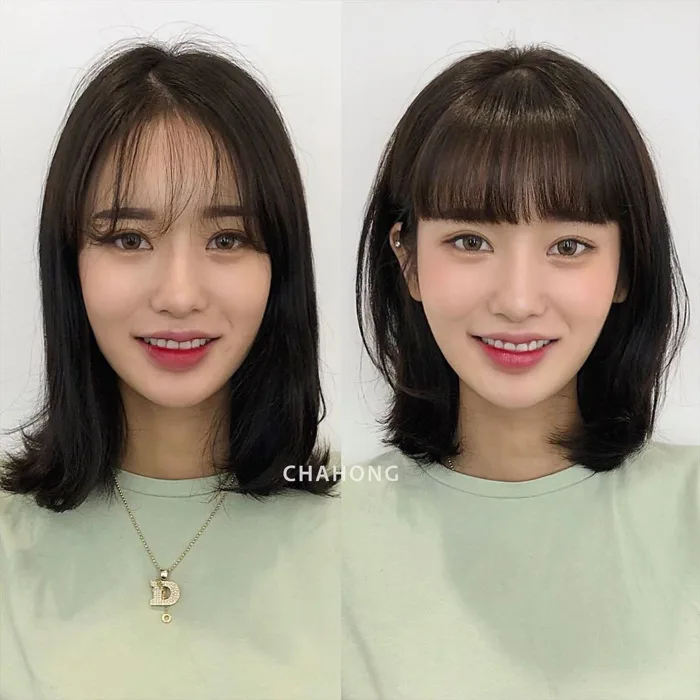 Ai cũng cắt mái thưa nhưng 10 trường hợp sau sẽ cho bạn thấy để mái dày một  chút xinh hơn nhiều