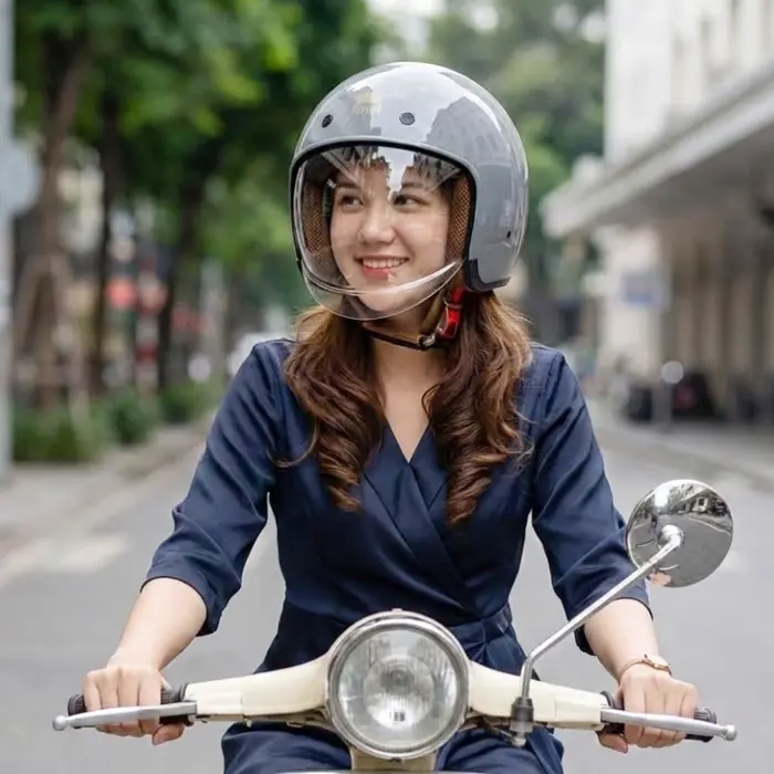 Top 5 mũ bảo hiểm 3/4 cho nữ siêu cute dễ thương