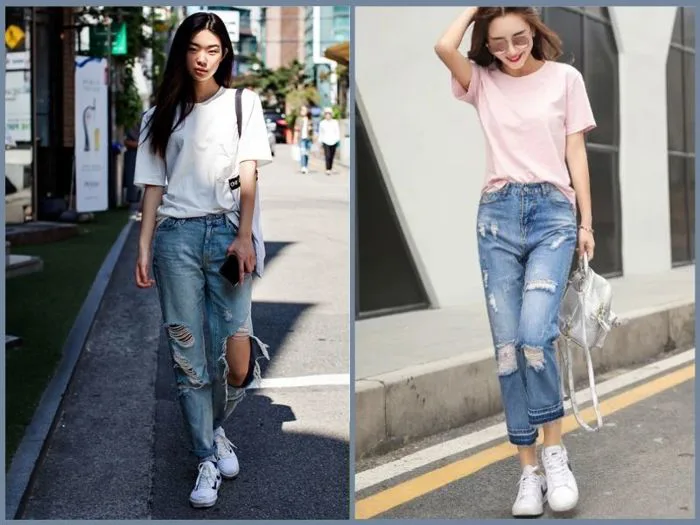 10+ cách phối quần jean với áo thun nữ cá tính, năng động