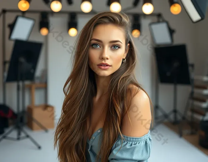 Tải miễn phí Gái Xinh Tóc Dài Tự Tin Tạo Dáng Chụp ảnh Studio Nhiếp Ảnh | JPG chuyên nghiệp - Pikbest