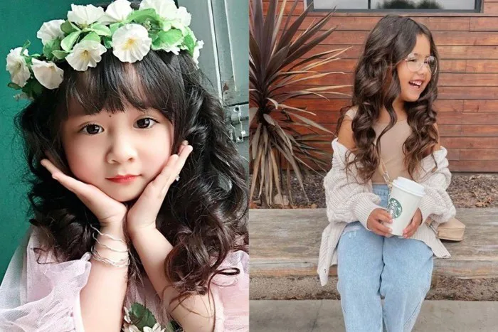 12 kiểu tóc xoăn dài cho bé gái xinh xắn, đáng yêu nhất