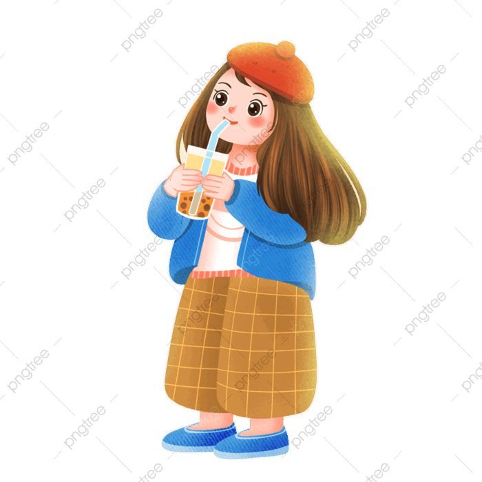 Hình ảnh Một Cô Gái đang Uống Trà Sữa PNG , Xinh đẹp, Con Gái, Trà Sữa PNG  trong suốt và Vector để tải xuống miễn phí