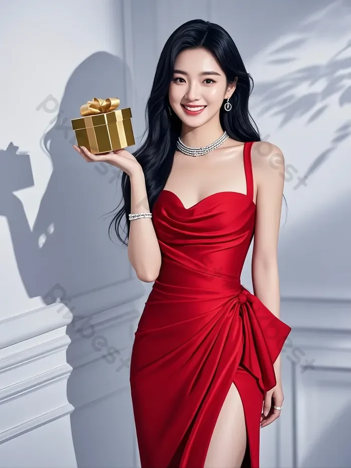 Tải miễn phí Casino Cô Gái Xinh đẹp Váy đỏ Cầm Hộp Gif Nhiếp Ảnh | JPG chuyên nghiệp - Pikbest