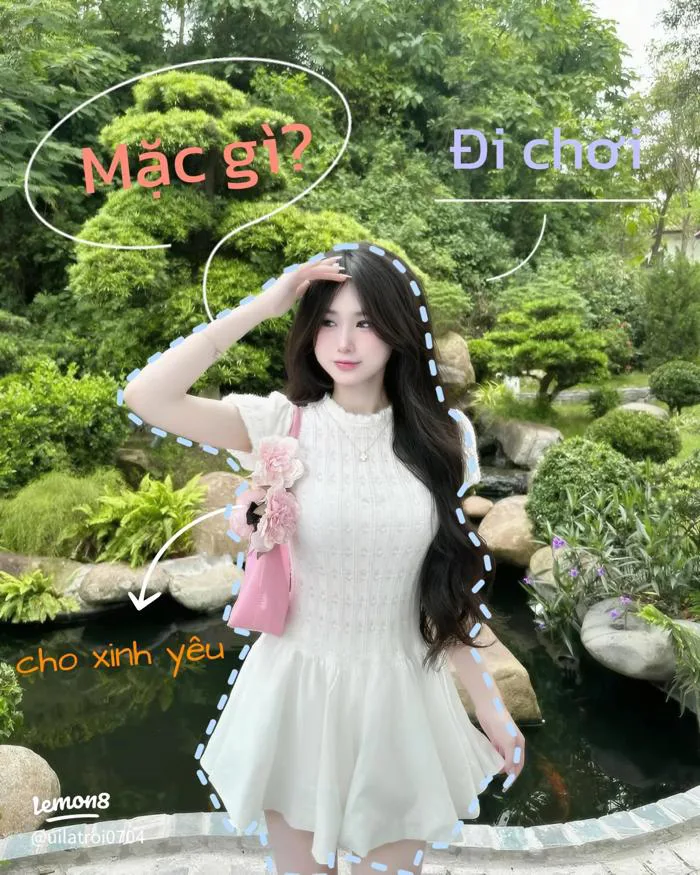Gái xinh mặc váy ren trắng đi chơi: gợi ý váy hot trend hè 2026