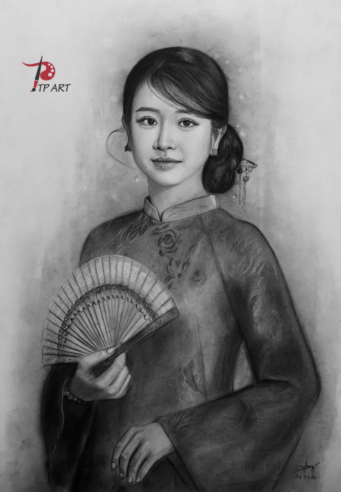 Chân dung chì - VẼ CHÂN DUNG TP ART