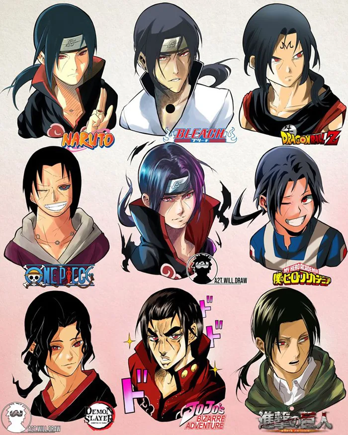 Siêu giật mình khi thấy các nhân vật anime nổi tiếng được vẽ lại theo phong  cách của nhiều mangaka khác
