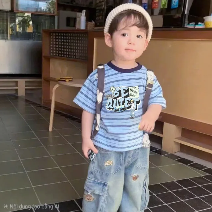 Áo Phông Bé Trai, Áo Thun Bé Trai 10-40kg Hình In cute, chất cotton 4 chiều đẹp (HÌNH Y ẢNH)
