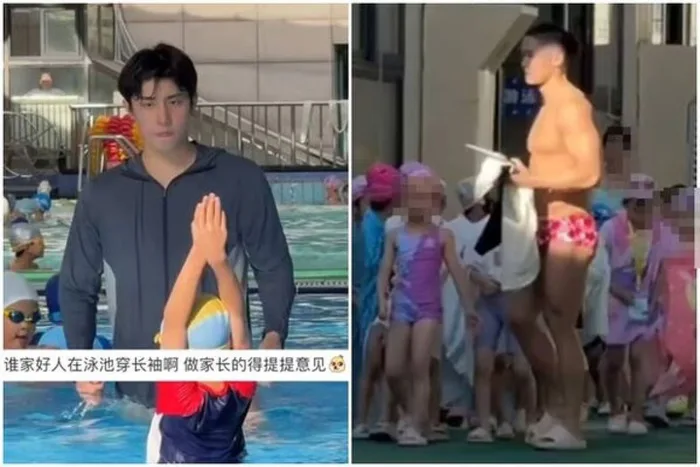 Thầy dạy bơi quá đẹp trai khiến các bà mẹ đổ xô đăng ký cho con học