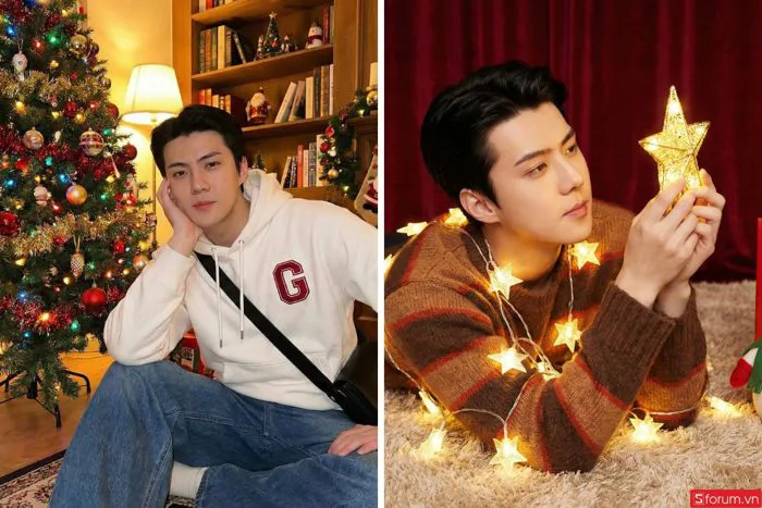 16+ promt tạo ảnh Noel bằng AI cho nam cực chất