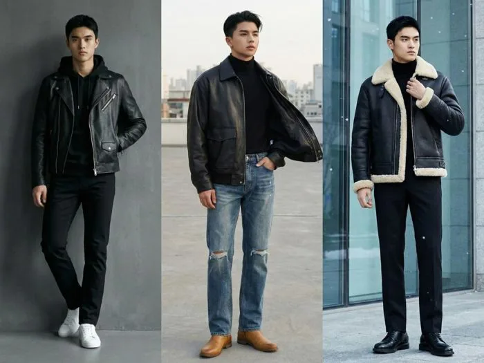 10 cách phối đồ áo khoác da nam đẹp, chất phù hợp hoàn cảnh