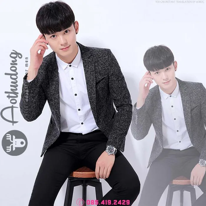 Áo khoác vest dạ nam đen đẹp (ATD-348) - Shop thời trang nam nữ cao cấp  Zeanus