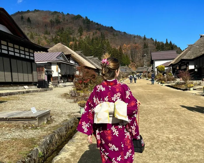 Trải nghiệm Kimono ở Ouchi-juku - Fukushima Travel