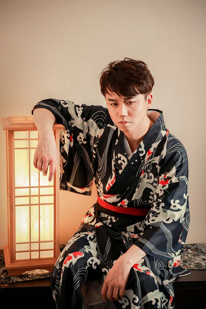 Áo kimono Nam truyền thống Nhật Bản SP000137 | Trang Phục Biểu Diễn Ấn Tượng