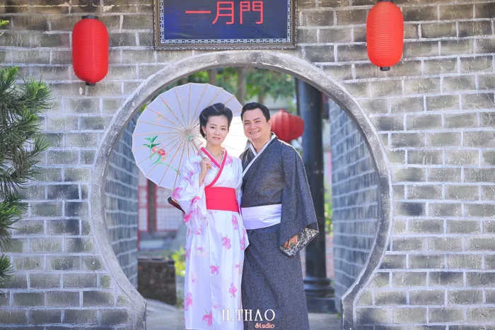 Bộ ảnh couple chụp với Kimono theo phong cách Nhật Bản - HThao Studio