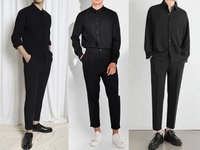 Bật Mí 5 Cách Phối Áo Sơ Mi Đen Nam Đẹp, Cá Tính Mà Bạn Nên Biết 5S Fashion - 5SFASHION