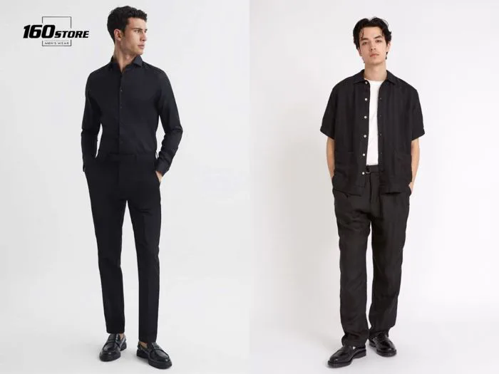 10 cách phối đồ với áo sơ mi đen nam lịch lãm, cá tính