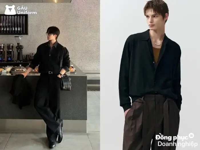 Bật mí 15+ cách phối áo sơ mi đen nam nữ vừa đẹp vừa sang