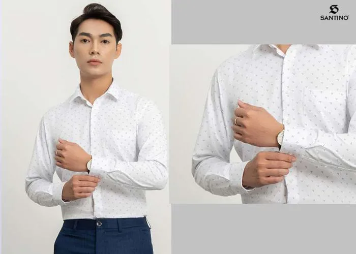 8 Mẫu áo sơ mi trắng nam và tips mặc đẹp chuẩn thần tượng Hàn Quốc | Santino