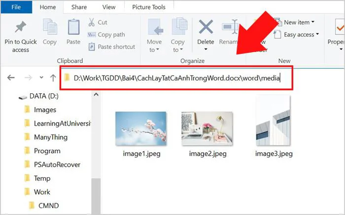 Cách lấy tất cả ảnh trong file Word cực nhanh chóng - Thegioididong.com