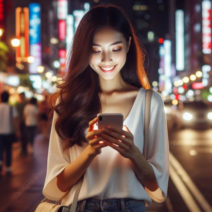 Hình nền Nền Cô Gái Xinh đẹp Với điện Thoại Thông Minh, Internet Cung Cấp Lớn Khái Niệm Mua Trực Tuyến, Phụ Nữ Sử Dụng điện Thoại Di động, Cô Gái Quảng